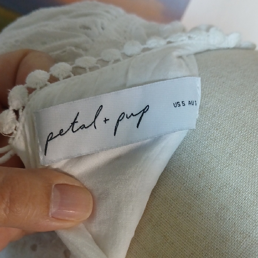 Petal & Pup "Merletto" White Eyelet Lace Dress - Picture 2 of 10
